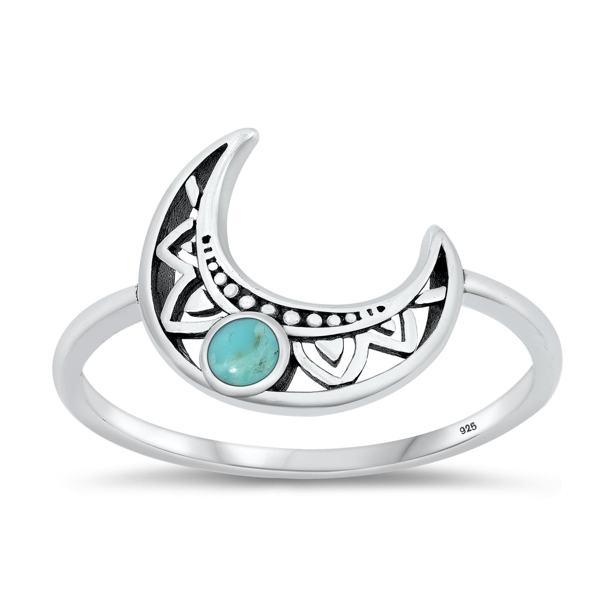 Wholwsale Silver Stone Ring - Moon - RS131755-TQ-05 – Sidney Imports