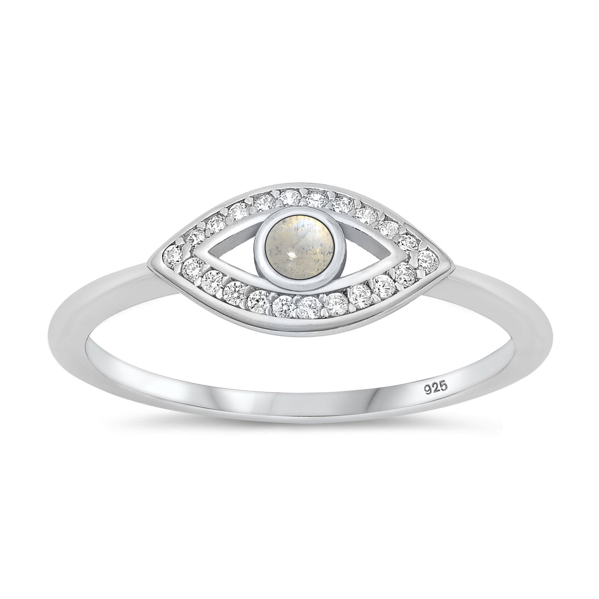 Wholesale Silver Stone Ring - Eye - RS131761-MS – Sidney Imports