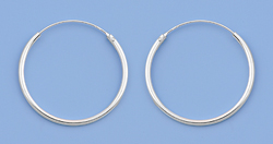 Continuous Hoop Earrings 1.5mm