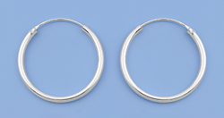 Continuous Hoop Earrings 2mm